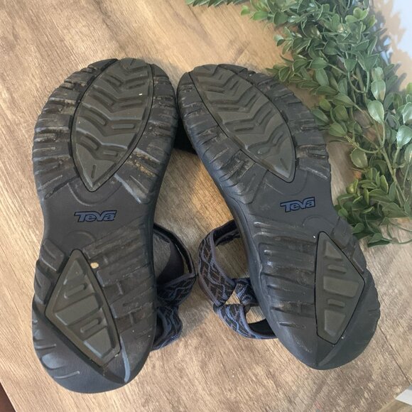Teva Mens Hurricane 4 Wavy Trail Navy Hiking Outdoor Sandals Adjust Straps 13 - Picture 7 of 7